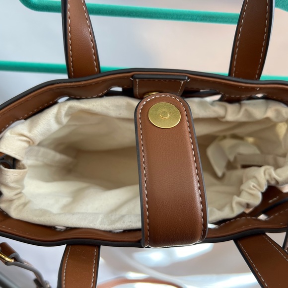 Zara Faux Sherpa & Leather Crossbody Bag - Picture 3 of 5